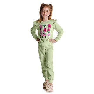 Conjunto Infantil Feminino Love Rovitex Kids Verde