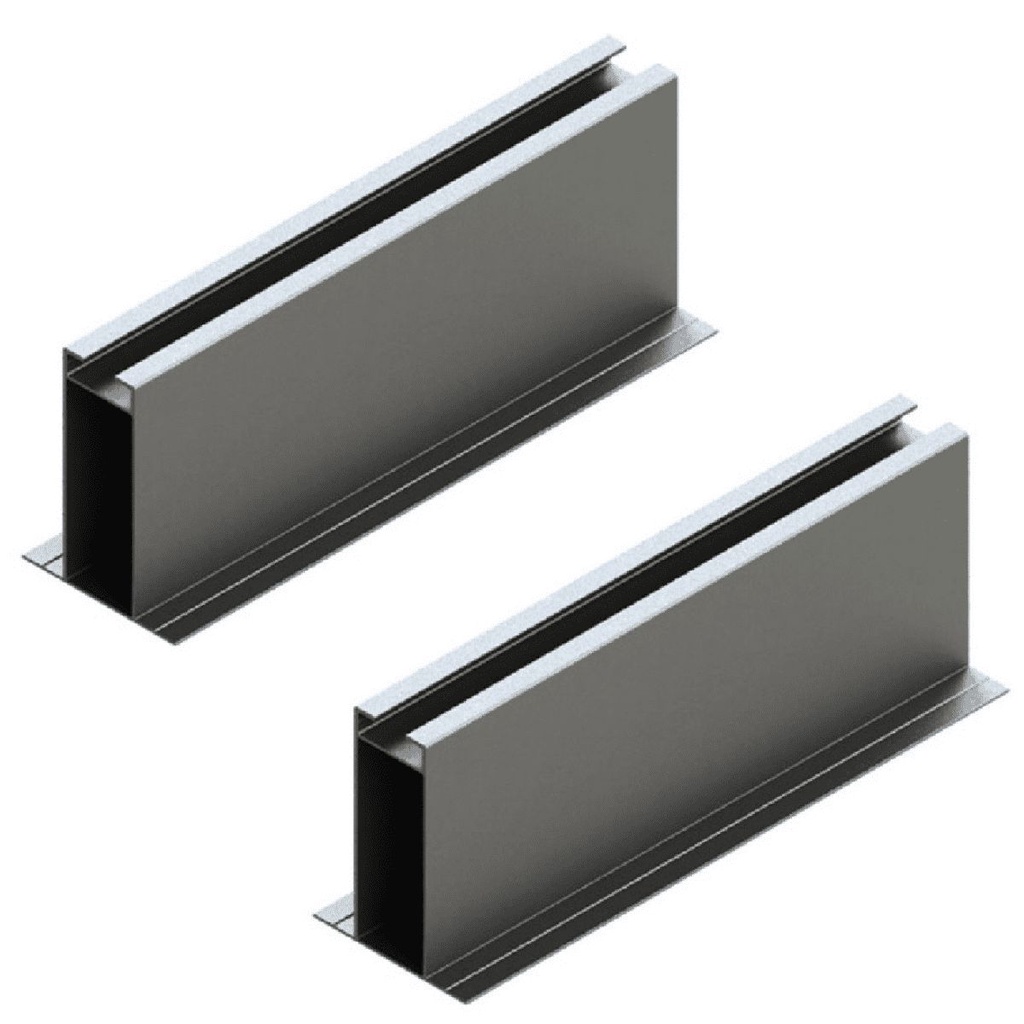 Estrutura Suporte Mini Trilho Fixador Placa Painel Solar Alumínio e Inox Telha Metálica Kit 02 Un