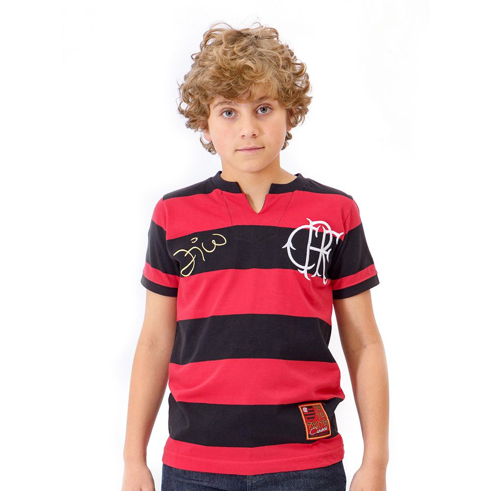 Camisa Flamengo Infantil Retrô Zico Oficial em Oferta na Shopee