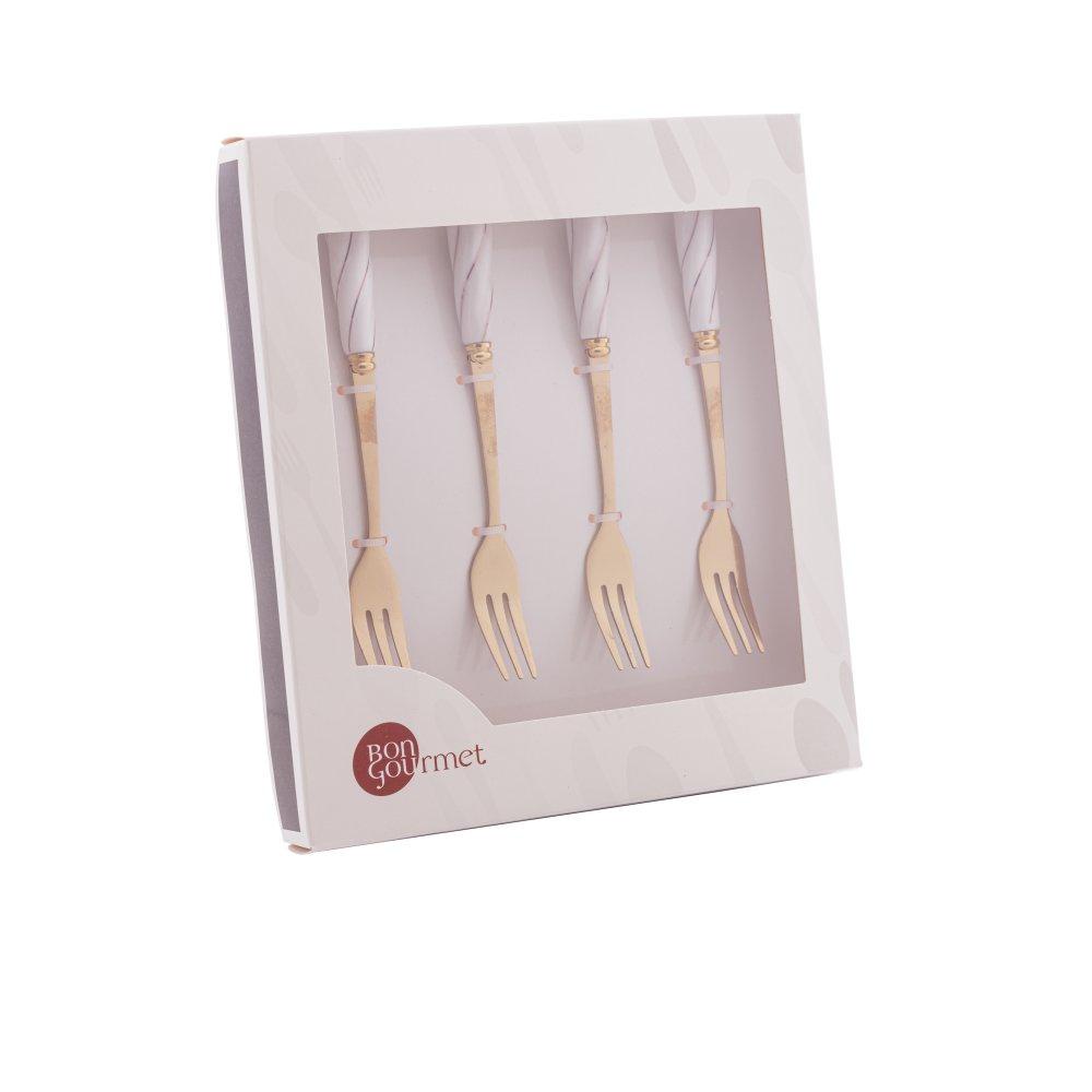 4 Garfos para Aperitivo Wolff de Aço Inox Branco em Oferta na Shopee