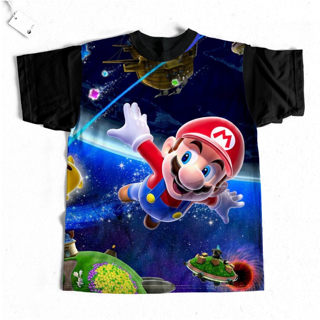 CAMISETA INFANTIL  SUPER MARIO GALAXIA SUBLIMAÇÃO 06 ao 14