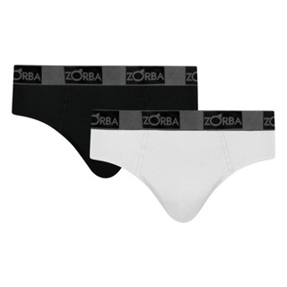 Kit com 2 Cuecas Slip Algodão Elastano Zorba
