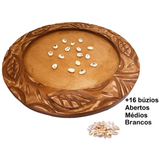 TÁBUA DE BÚZIOS 45CM MAIS BÚZIOS OPON IFÁ MAIS 16 BÚZIOS em Oferta na Shopee