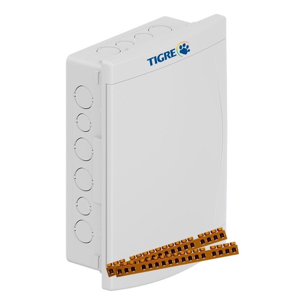 Quadro Distribuição TIgre 12/16 Branco Tigre C/ Kit Barramento