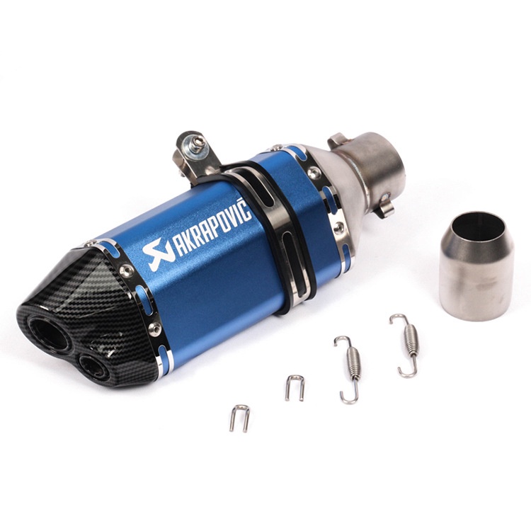 Silenciador De Tubo De Escape Universal Para Motocicleta , Saída Dupla , Entrada De 51mm , Ponta Deslizante , Traseiro