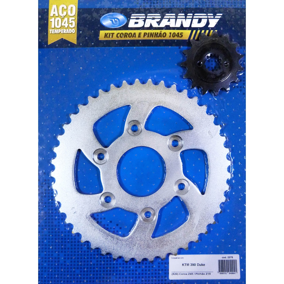 Kit Relação para Moto KTM 390 Duke Sem Corrente - Brandy