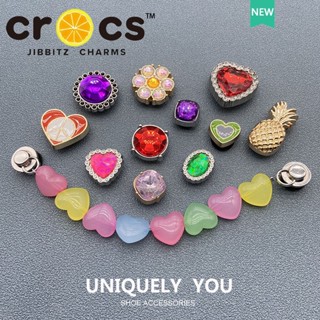jibbit cross charms Metal Shoe Buckle Hole Accessories Colar Coração De Pêssego 2023 Novo Estilo Sapatos Decorativos De Fofo Flor