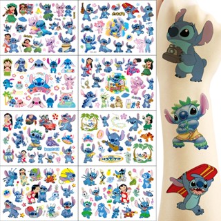1PCS Stitch Alien Dog Tattoo Sticker Tatuagem Cão Alienígena 10,5x15,5cm Autocolante Infantil Festa De Aniversário Decalque Transferência De Água
