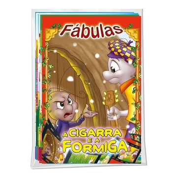 LIVRO KIT ECONÔMICO COM 8 HISTÓRIAS INFANTIS SOLAPA FÁBULAS em Oferta na Shopee