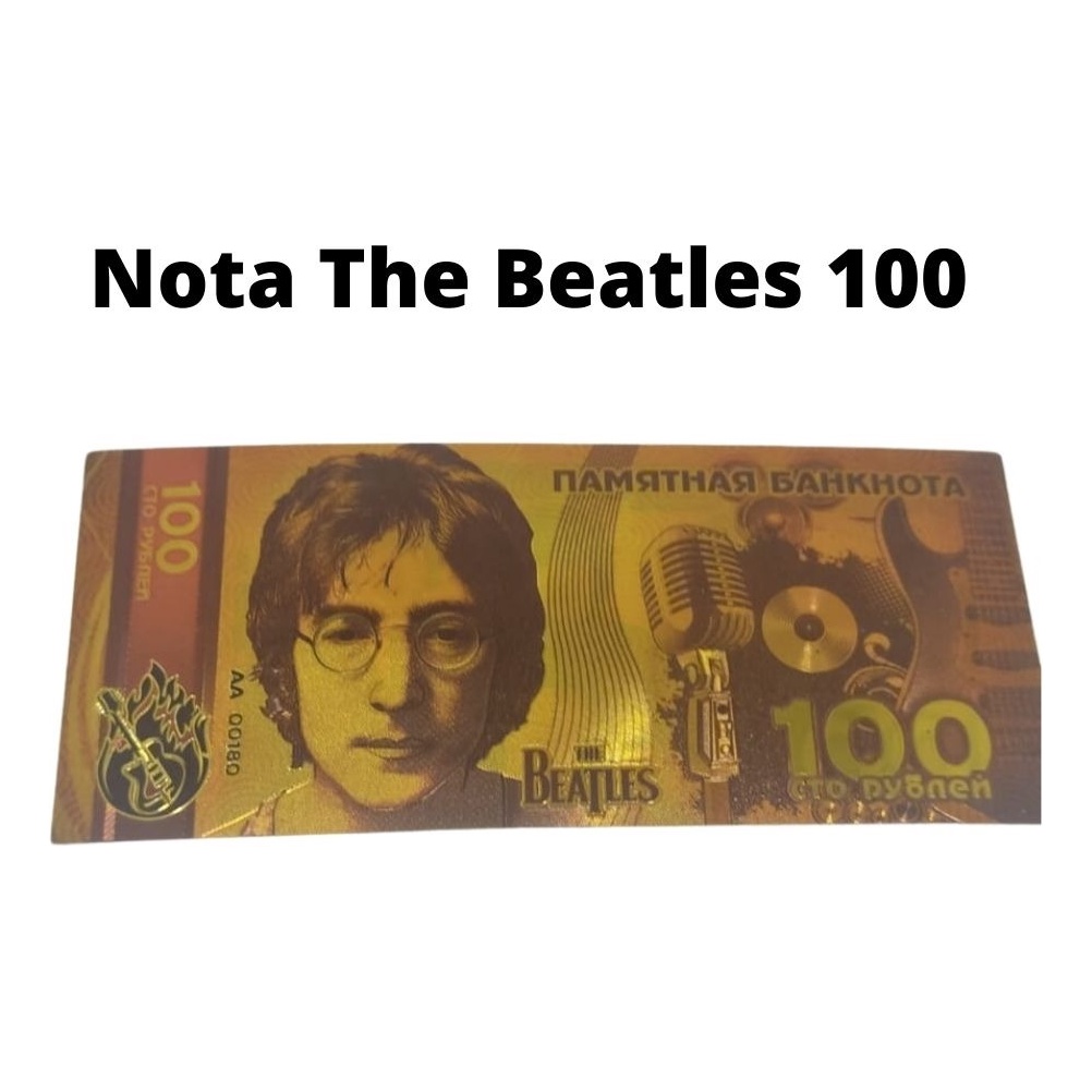 Nota Colecionável The Beatles 100 Dourada