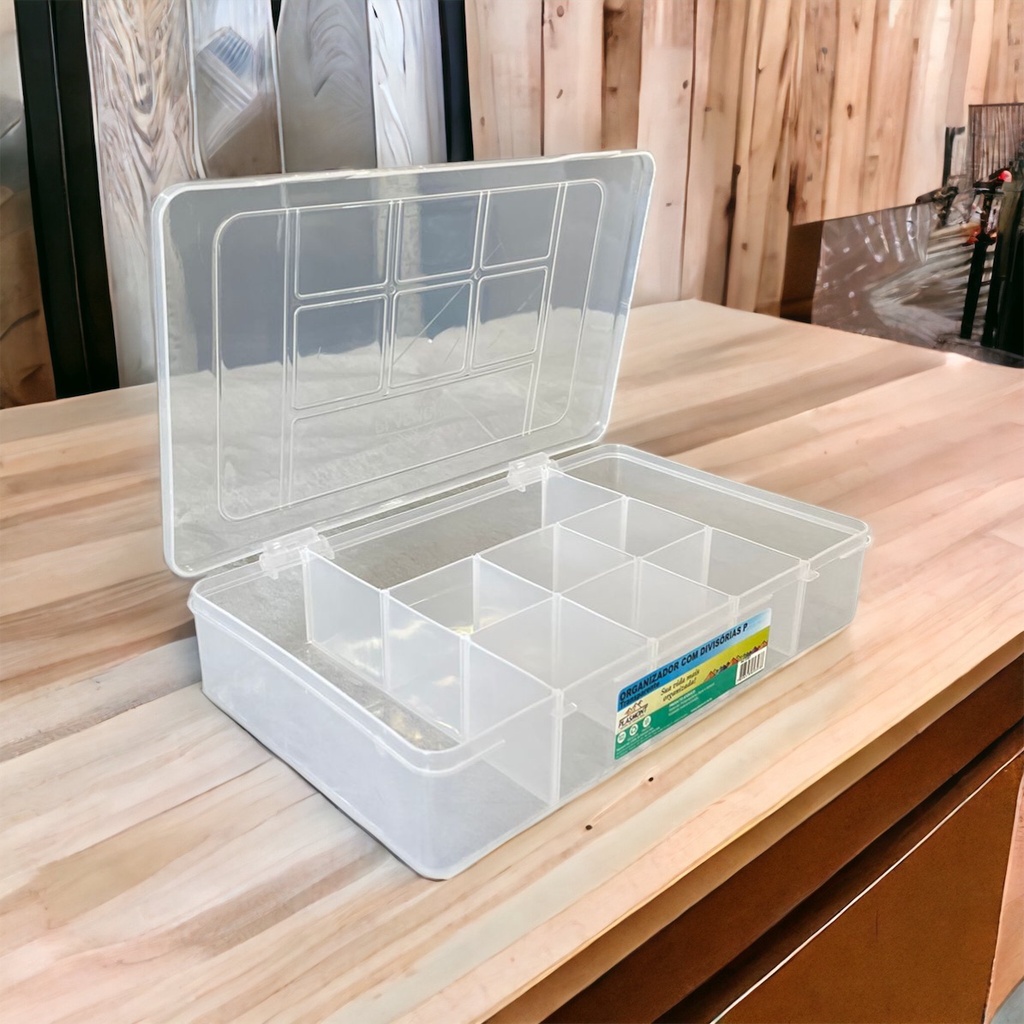 Caixa Box com 9 Divisorias Estojo de Pesca Porta Iscas Porta Trecos em Oferta na Shopee