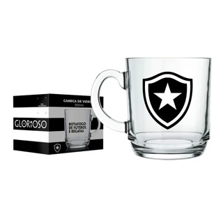 Caneca de Vidro Café Chá Chocolate   Botafogo Alvinegro Fogão 300Ml em Oferta na Shopee