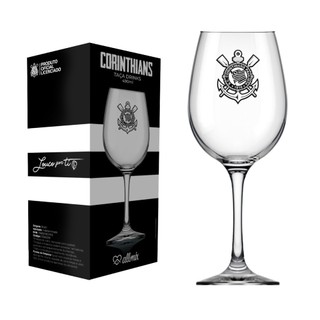Taça de Vidro de Vinho Corinthians Licenciada 490 Ml + Caixa para Presente em Oferta na Shopee