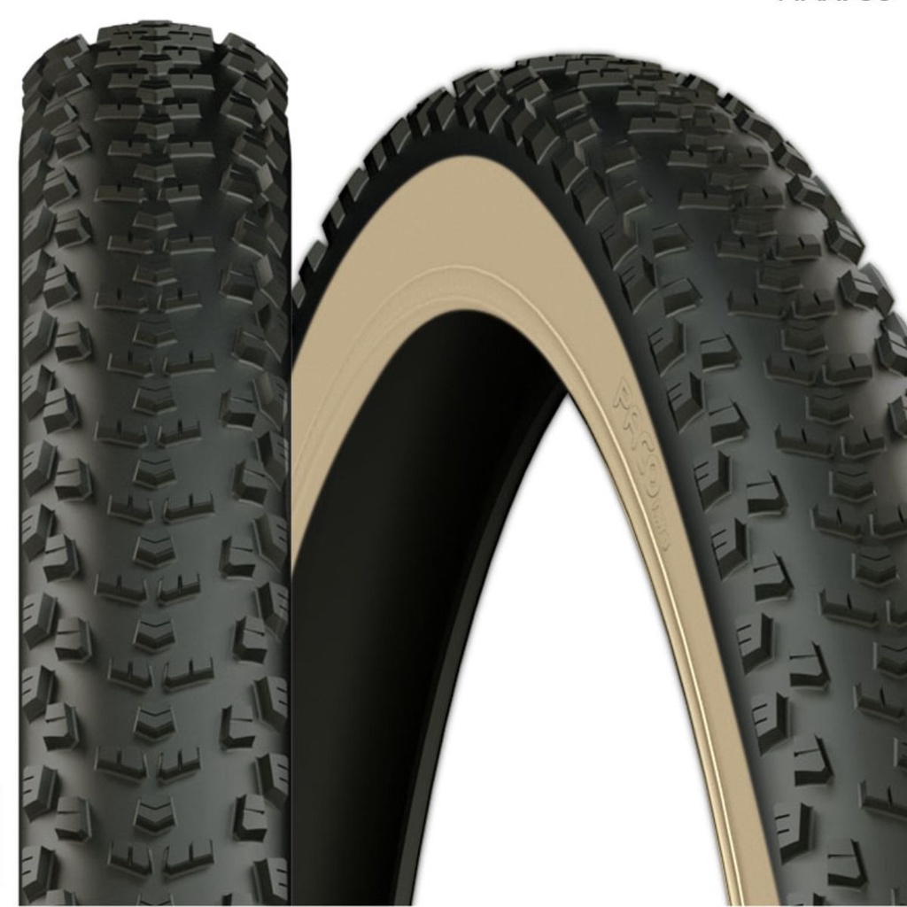 Par de Pneus Aro 29 X 2.10 Paco Mtb Nomad Preto Banda Bege