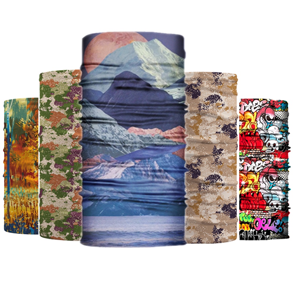 Bandana Turban Anti-Pó UV Buff Cabeça Scarf Face Motocicleta Esporte Topeng Fita De Exterior