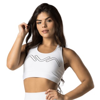 Top Fitness Feminino Nadador Branco AVA Fitness Originals