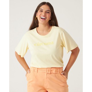 Blusa Feminina Plus Size Cúrcuma Malha Natural Color