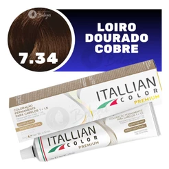 Coloração Itallian Color Louro Dourado Cobre 7.34 60g