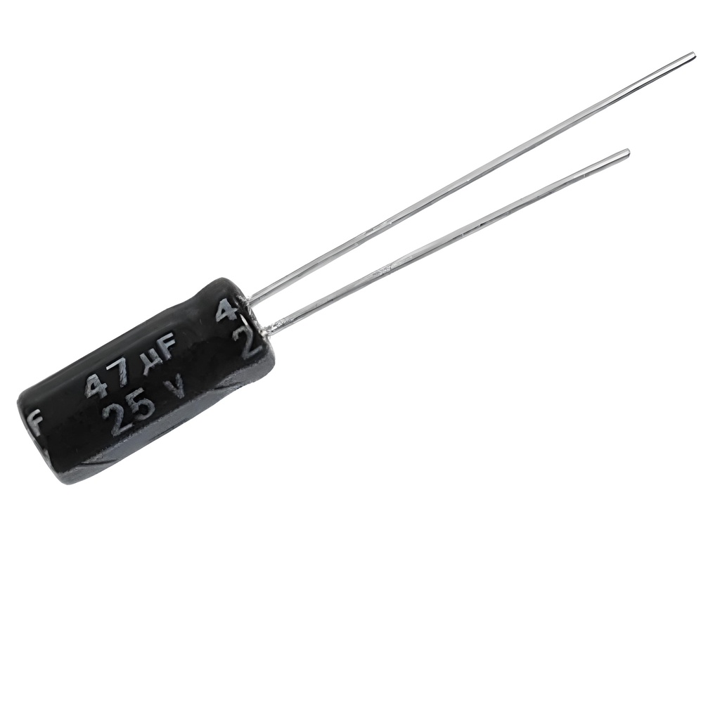 50 Peças Capacitor Eletrolítico 47uf 25v 47 x 25 105ºC