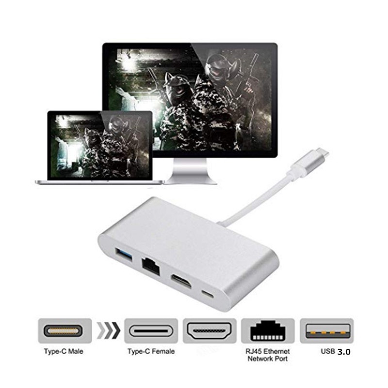 Adaptador p/ samsung galaxy book pro 360 Hdmi, rede, Usb +Nf - Adptador para seg