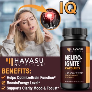 Havasusu NUTRITION Nootropics Suplemento De Desempenho Cerebral Memória De Foco Clareza Impulsiona A Potência Com St . John