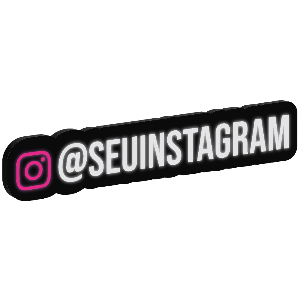 Letreiro Luminoso Personalizado Seu Instagram em Oferta na Shopee