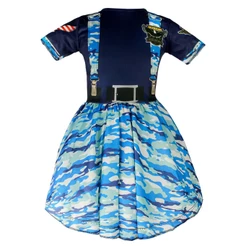 Fantasia Vestido Aeronáutica Militar Infantil