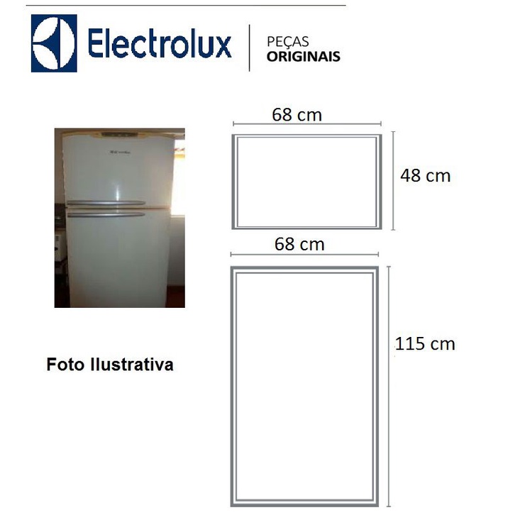 Jogo de Borrachas Da Electrolux dc45 / df41 / dff39 / dff40 / df43 - Jogo( geladeira + congelador )