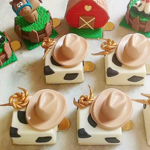Forma De Acetato Confeitaria Chapéu Cowboy Fazendinha