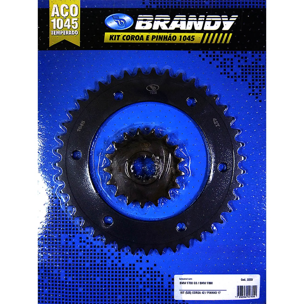 Kit Relação para Moto BMW F700 GS / BMW F800 GS Adventure 2013 até 2018 Sem Corrente - Brandy