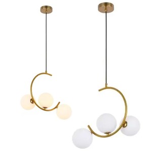 Luminaria Pendente Lustre Meia Lua Enfeite Luxo Sala Quarto Cozinha Decoraçao Residencial Comercial Ambiente Iluminaçao