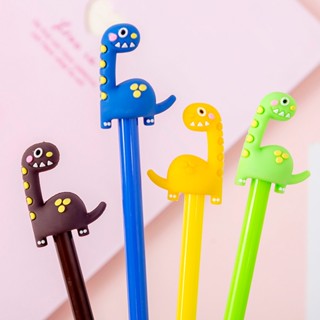 4pcs Caneta De Dinossauro Manchada Neutra Preta Estudante Papelaria Presente Prêmio