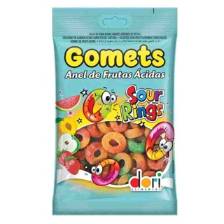 Bala de Goma Anel Ácido Gomets Dori 150g em Oferta na Shopee