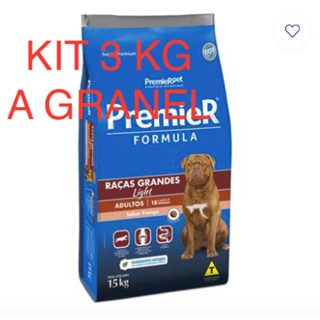Kit 3 Kg Ração A Granel Premier Formula Raças Grandes Adultos Light
