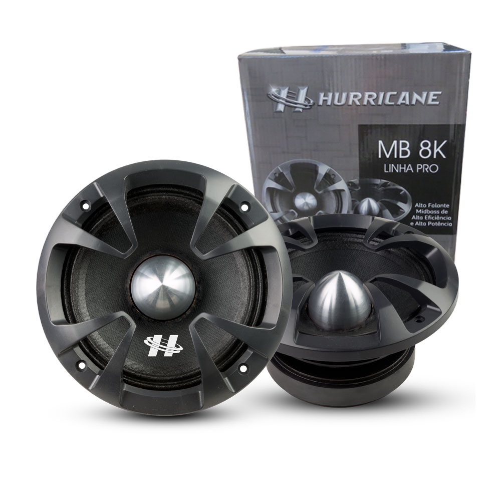 Par Alto Falante MidBass Hurricane Pro MB 8K 800W 4 OHMS