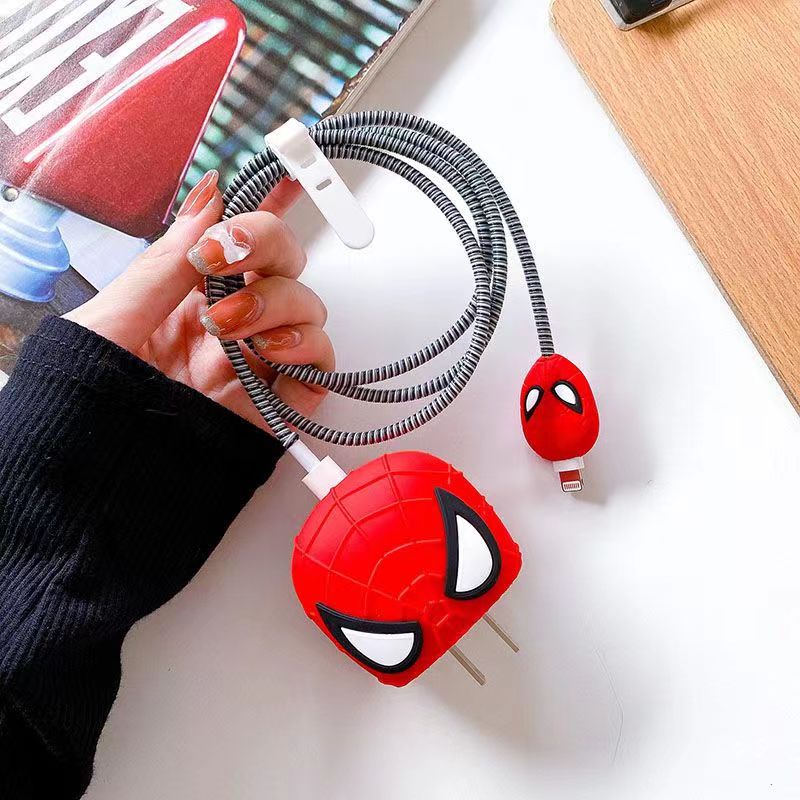20W Conjunto de cabo de dados protetor anti-quebra para dispositivo de mordida de fio USB do carregador do telefone da