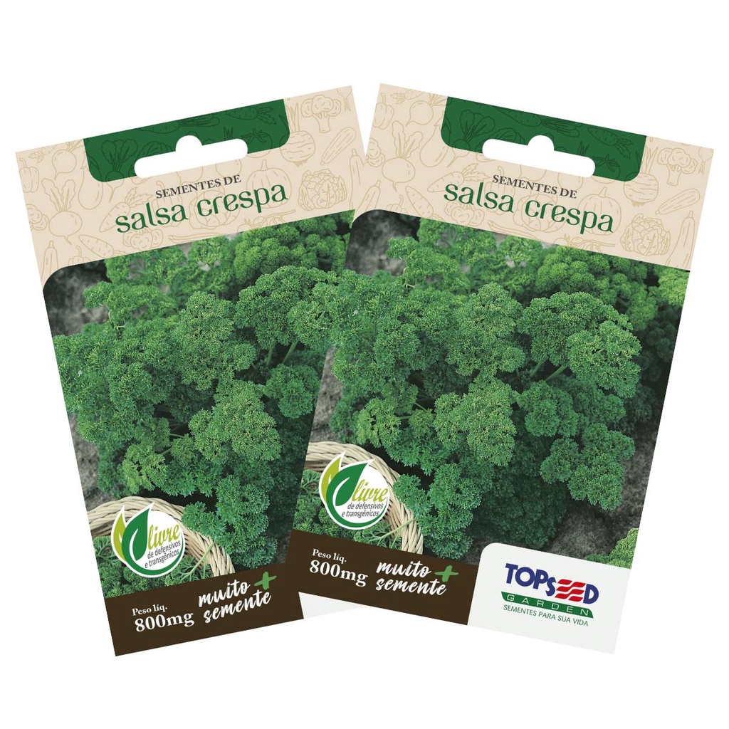 2X Sementes de Salsa Crespa TOPSEED em Oferta na Shopee