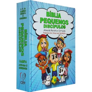 Bíblia Pequenos Discípulos Masculina com HARPA