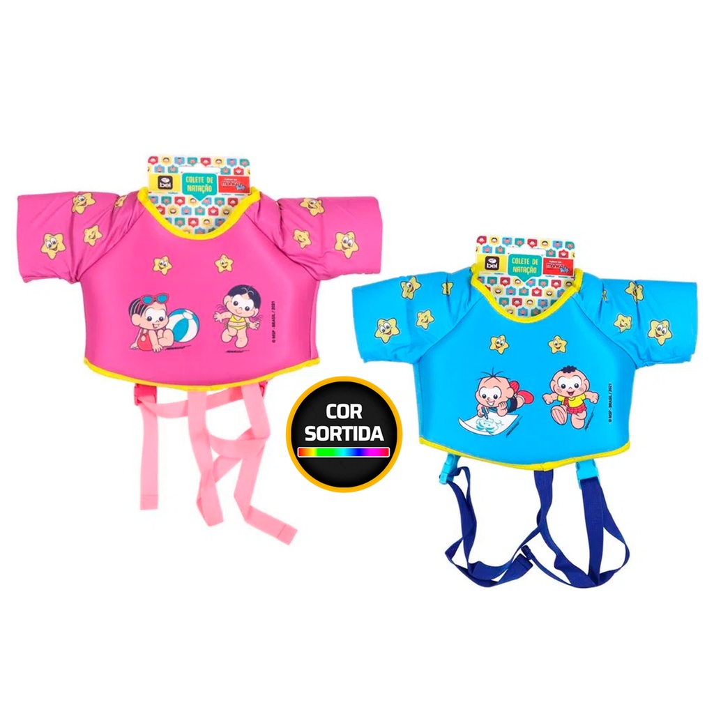 Colete Inflável Infantil Turma Da Mônica Com Mangas em Oferta na Shopee