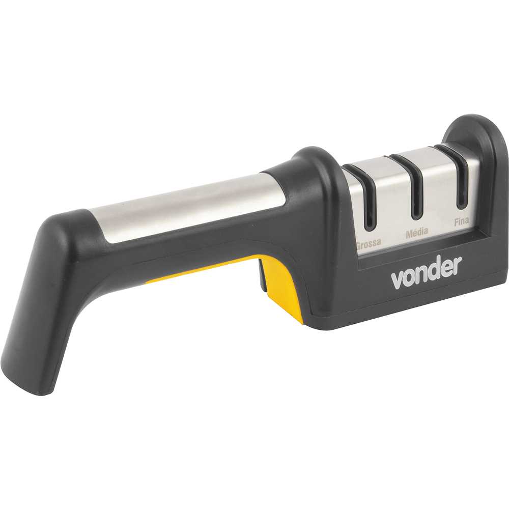 Afiador Amolador De Facas Com 3 Lâminas Vonder Antiderrapante Resistente Original Oferta Premium Top