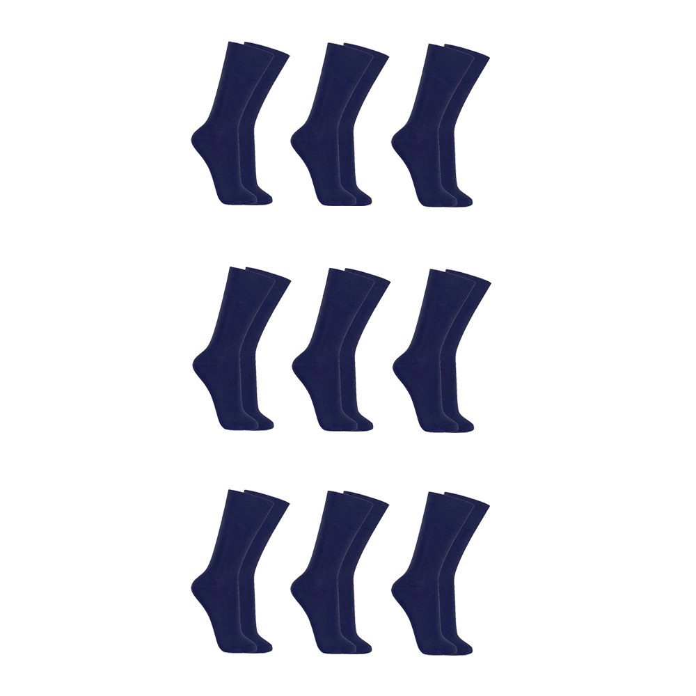 Kit C/10 Pares de Meias Sociais Microfibra - Azul - Men Clothes