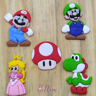 Aplique Super Mario Bros 45mm Emborrachado (5 peças)