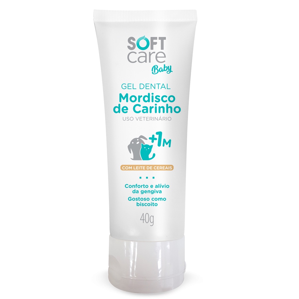 Soft Care Baby Gel Dental 40GR Cães Gatos 40g Mau Hálito - Pets