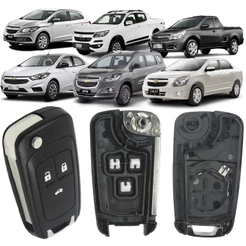 Carcaça Capa Chave Canivete Resistente 3 Botões GM Chevrolet Onix Cobalt Cruze Celta S-10 Spin