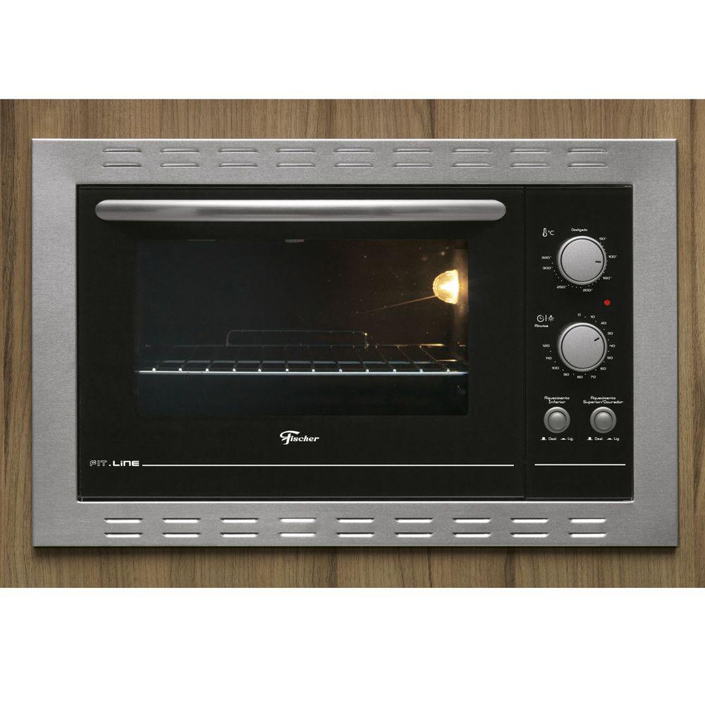 Forno Elétrico de Embutir Fischer Fit Line Inox 44L 127V