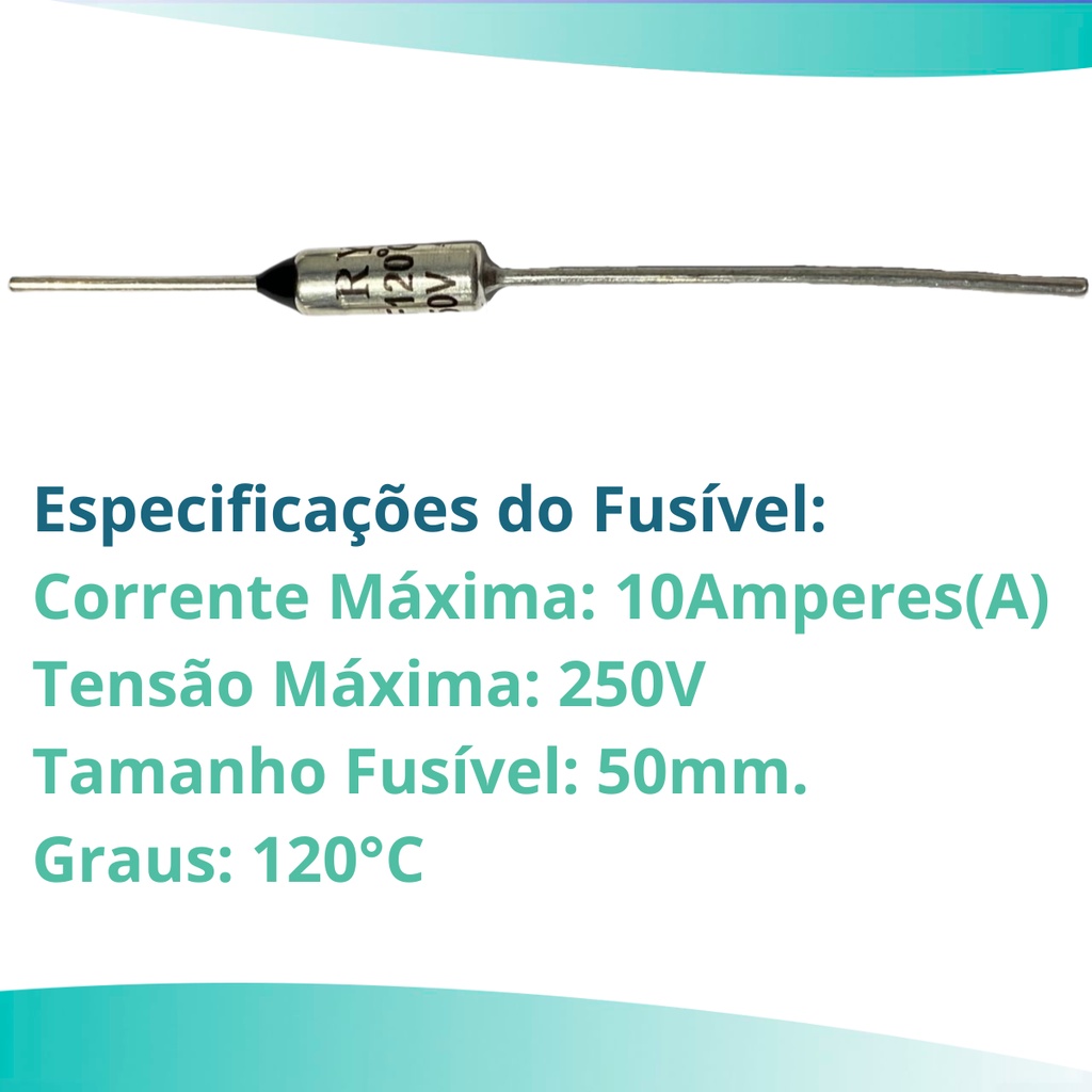 Fusivel Termico 120 Graus 10 Amperes 250V