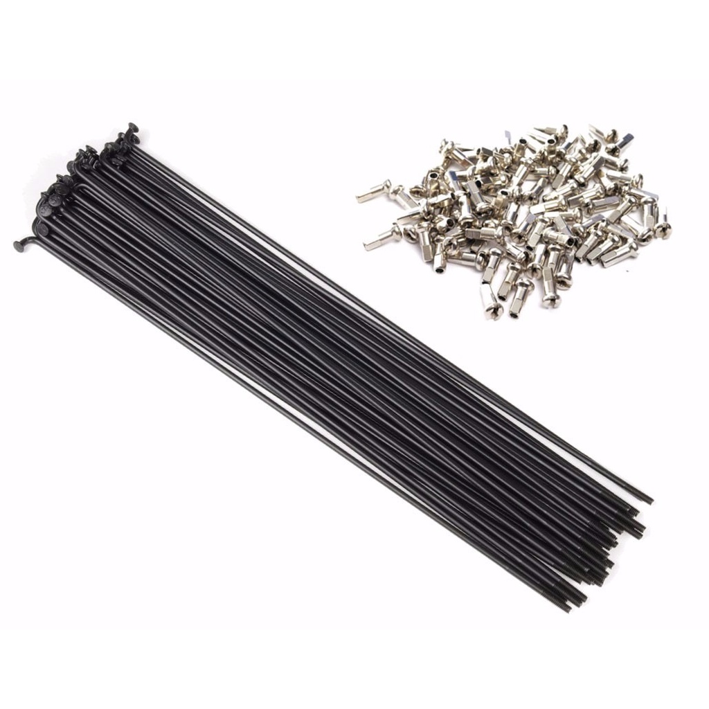 Jogo Raio Preto Inox Richman 255x2.0mm Aro 26 72 Un 2 Rodas
