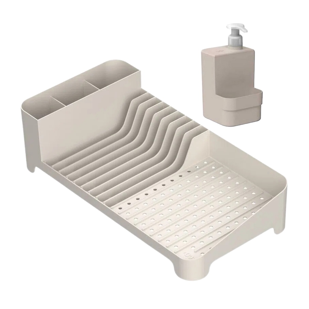 Kit Organizador de Pia Bancada Cozinha 2pcs Conjunto Escorredor Louças Dosador Porta Detergente em Oferta na Shopee