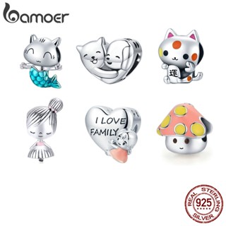 Bamoer 100% Prata 925 Pingente Bonito Série Dos Desenhos Animados Fit Charme Pulseiras Jóias Fazendo Acessórios De Moda Scc1852