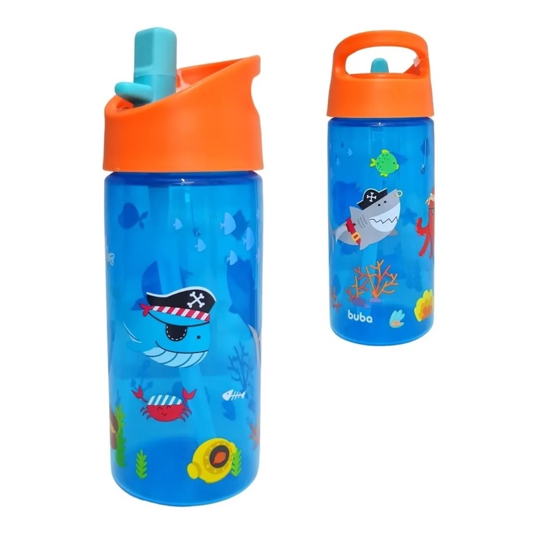 Garrafinha Infantil Criança Resistente Buba Aventuras Sereia Princesa Astronauta Pirata
